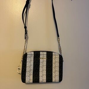 Stylish Black and White Crossbody Bag